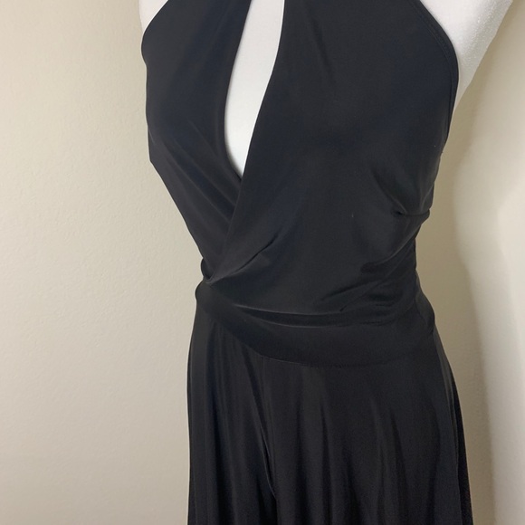 Cameo black romper halter tie, key hole front - Picture 4 of 8